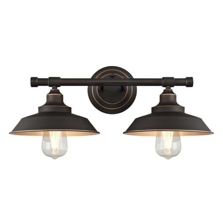 BRILLIANTBULB 2 Light Wall Oil Rubbed Bronze Finish with Highlights & Metal Shades BR2690066